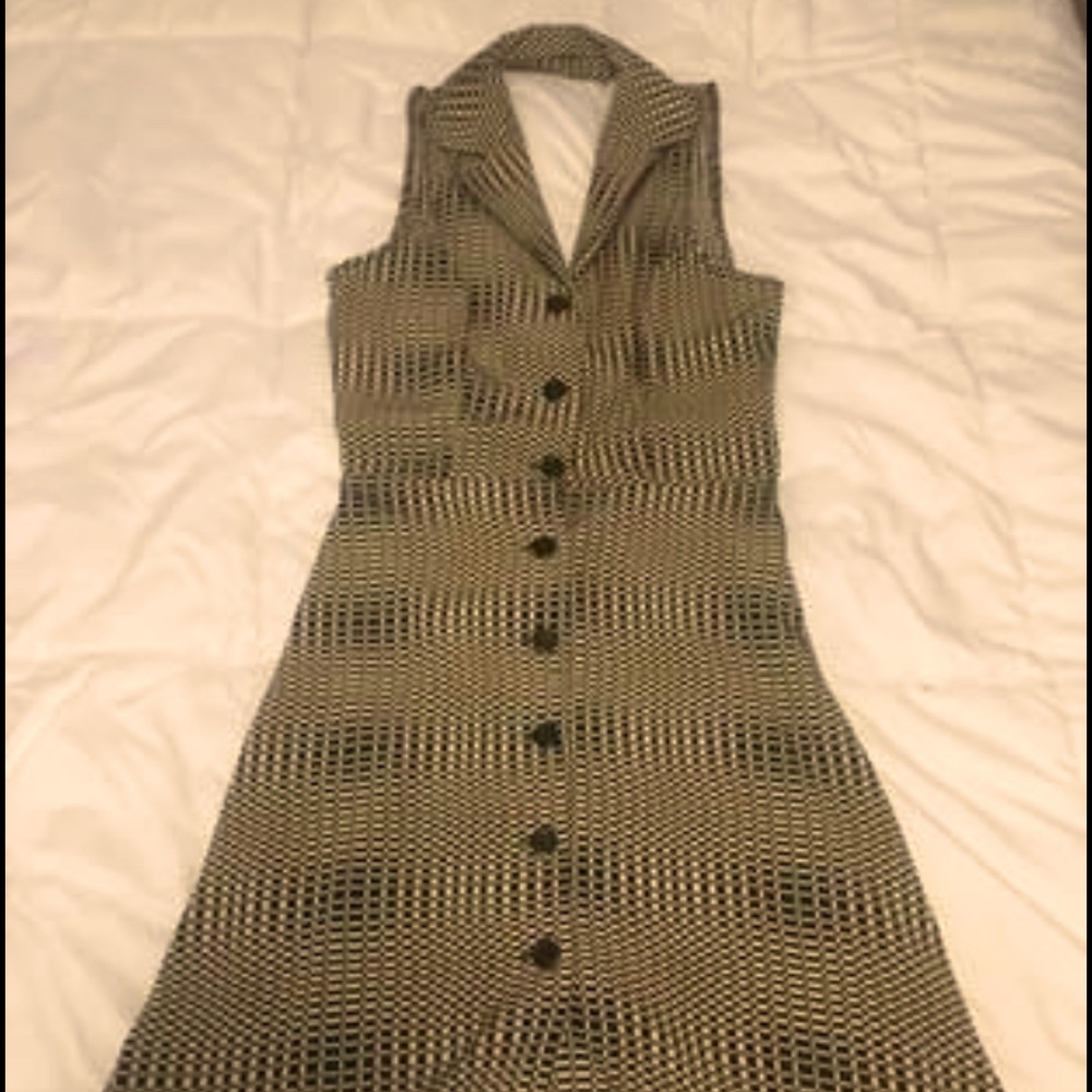 Plaid Knee Length Dress